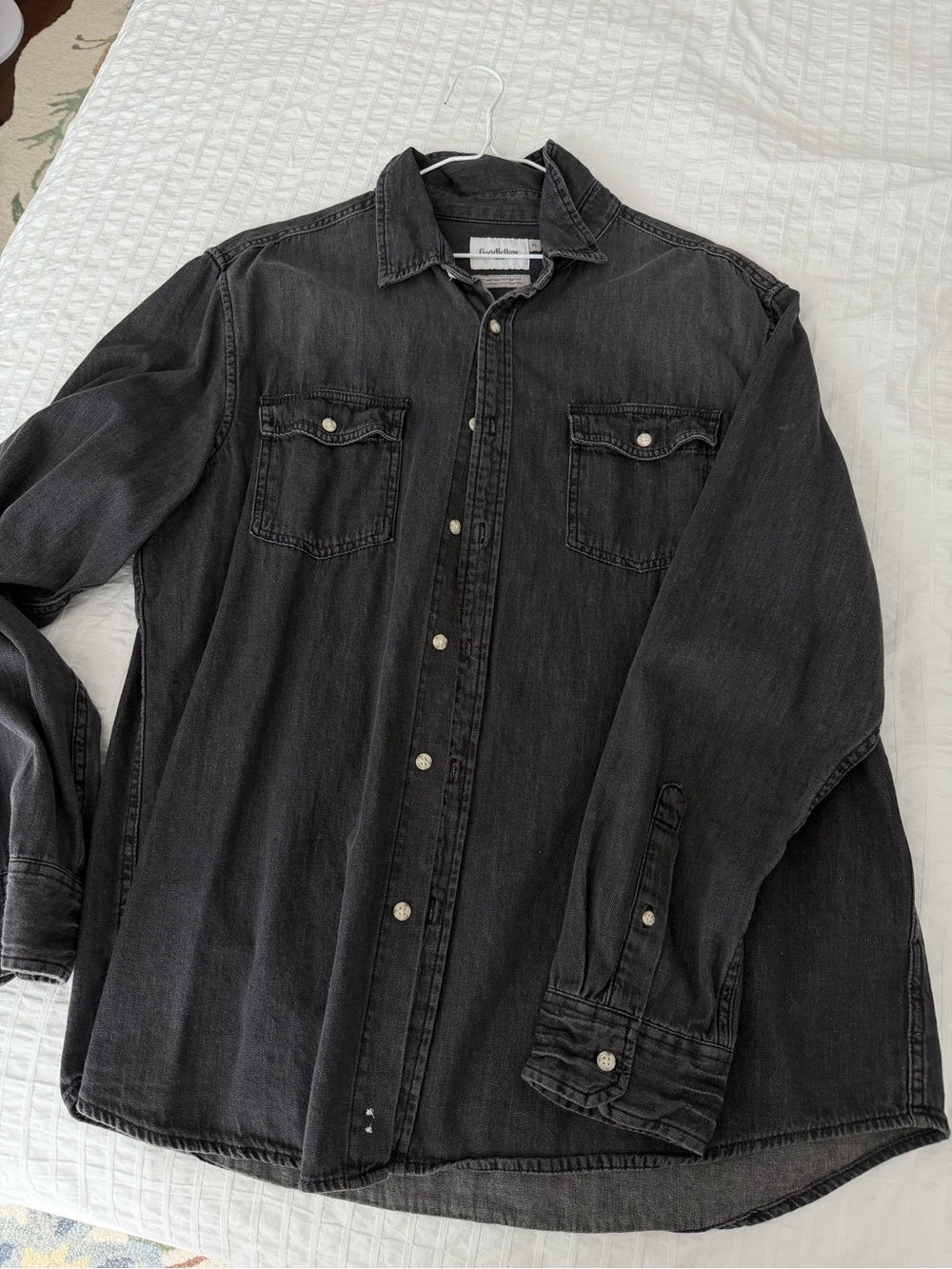 Goodfellow & Co Black Washed Denim Shirt Jacket